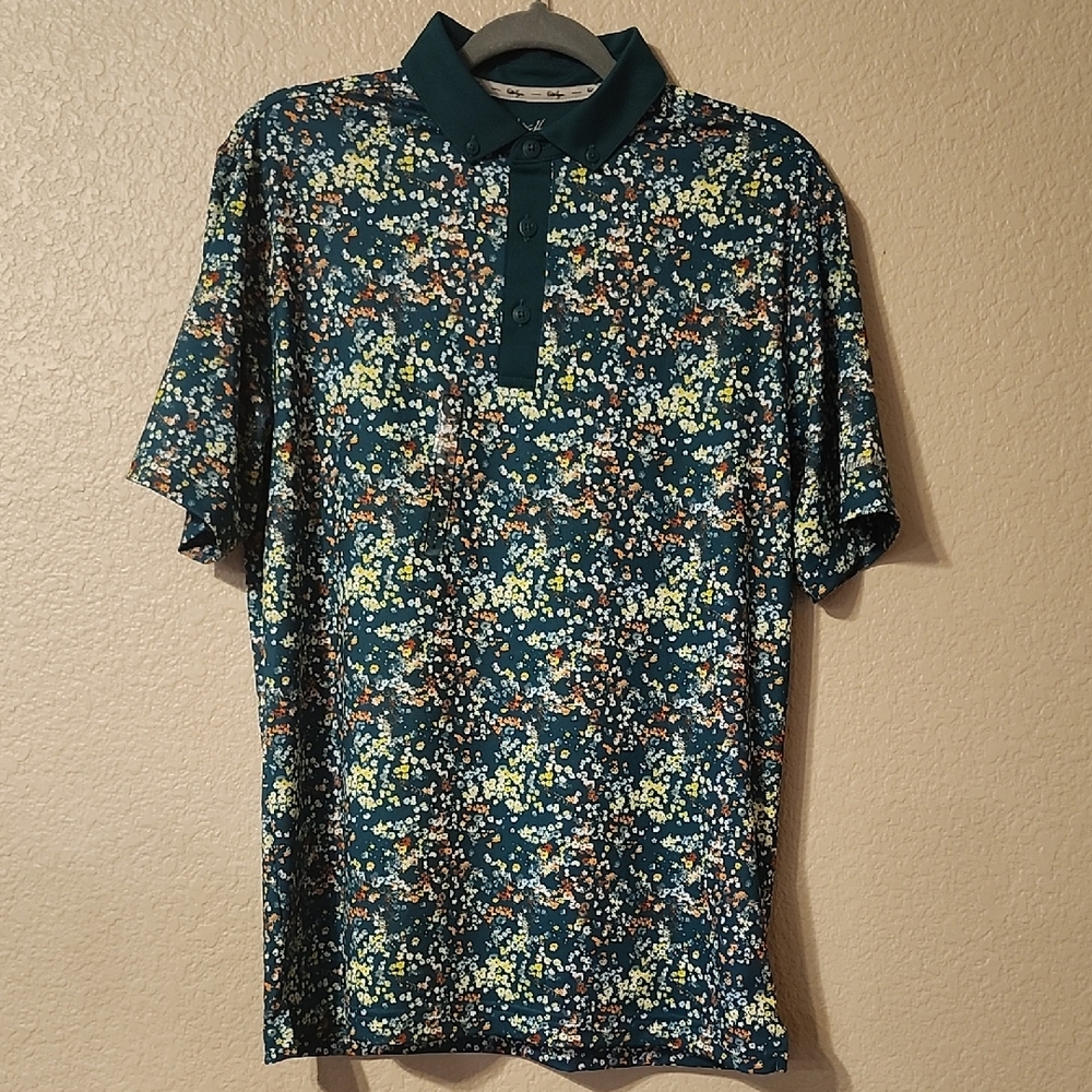 Walter Hagen Performance II Multicolor Floral Men's Golf Polo Shirt, Small - NWT